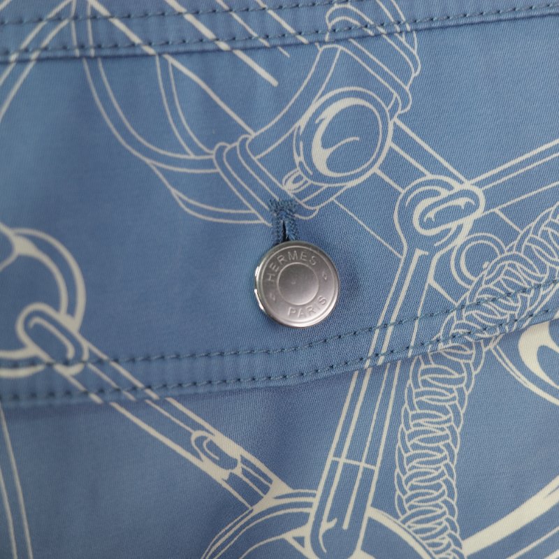 Hermes 藍色圖騰 刷毛外套-6