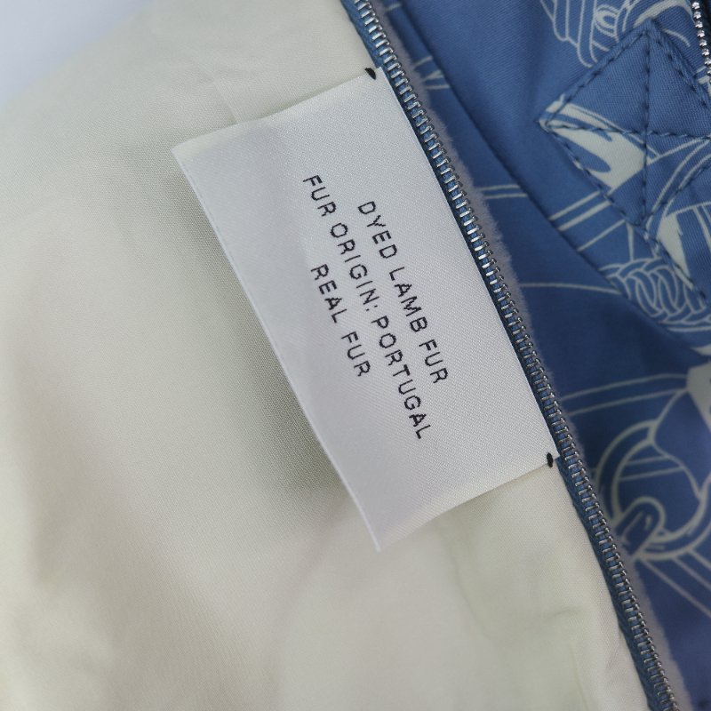 Hermes 藍色圖騰 刷毛外套-11