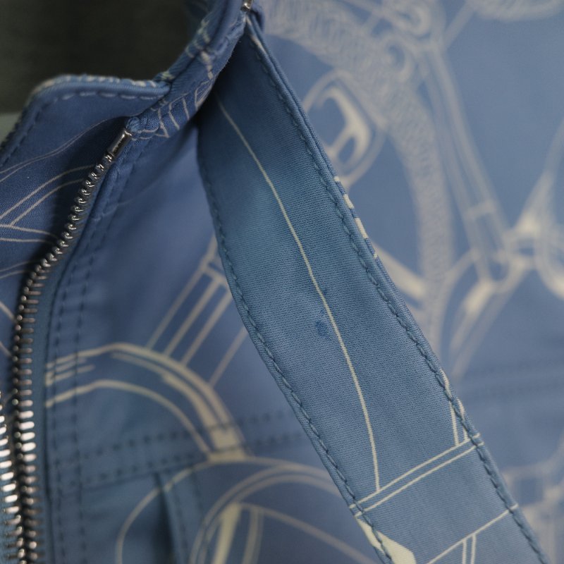 Hermes 藍色圖騰 刷毛外套-16