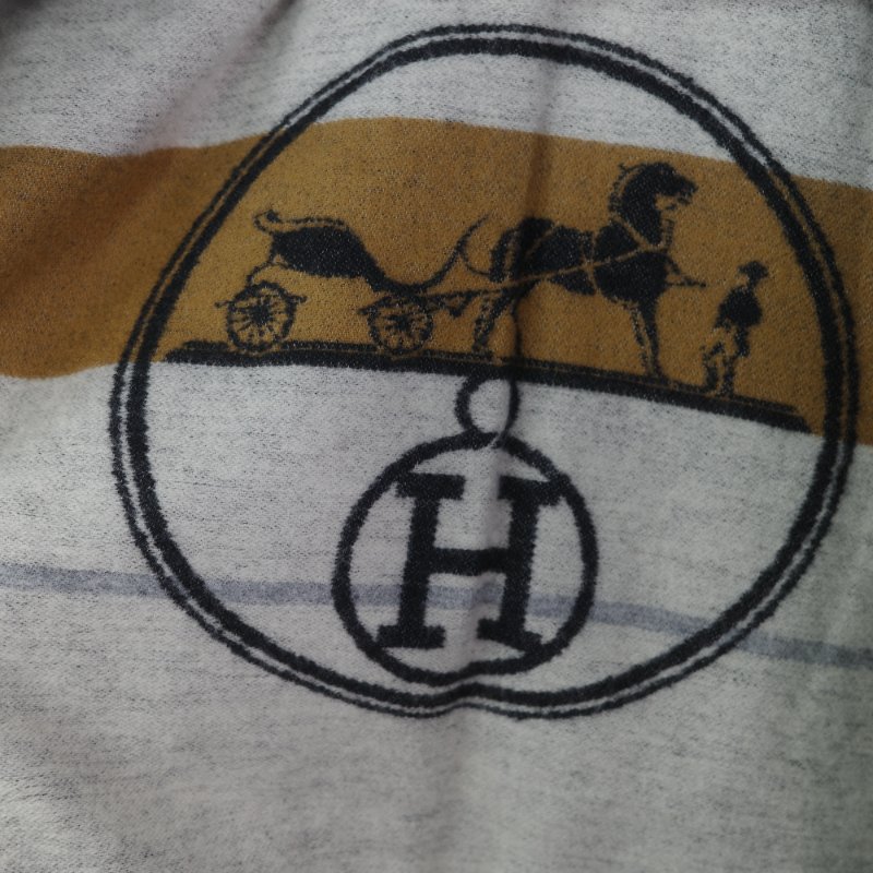 Hermes 藍色圖騰 刷毛外套-22