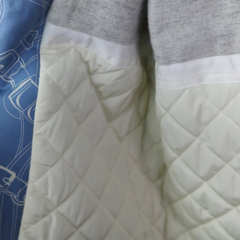 Hermes 藍色圖騰 刷毛外套-24