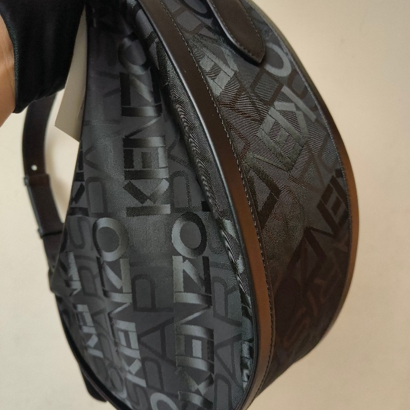 【全新】㊣✨Kenzo✨高田賢三 皮革 帆布 滿版 半月包 腋下包 肩背包 斜背包/二手精品/二手包/保證正品-6