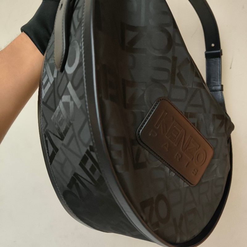 【全新】㊣✨Kenzo✨高田賢三 皮革 帆布 滿版 半月包 腋下包 肩背包 斜背包/二手精品/二手包/保證正品-7