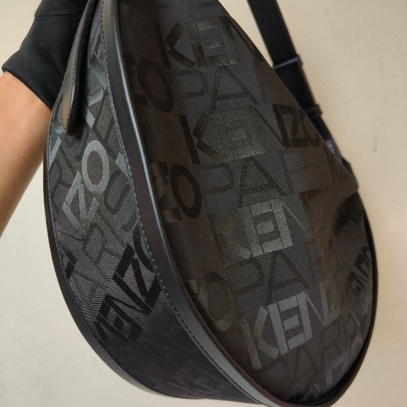 【全新】㊣✨Kenzo✨高田賢三 皮革 帆布 滿版 半月包 腋下包 肩背包 斜背包/二手精品/二手包/保證正品-8