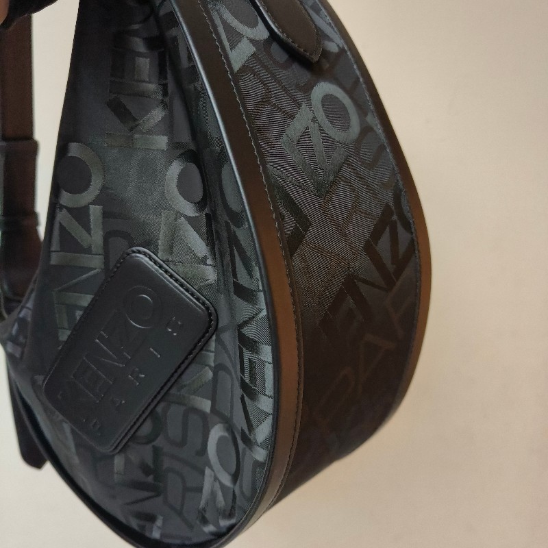 【全新】㊣✨Kenzo✨高田賢三 皮革 帆布 滿版 半月包 腋下包 肩背包 斜背包/二手精品/二手包/保證正品-9