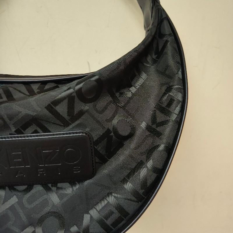 【全新】㊣✨Kenzo✨高田賢三 皮革 帆布 滿版 半月包 腋下包 肩背包 斜背包/二手精品/二手包/保證正品-12