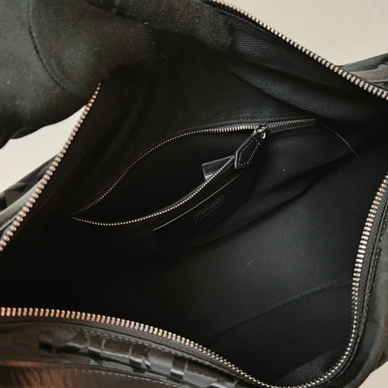 【全新】㊣✨Kenzo✨高田賢三 皮革 帆布 滿版 半月包 腋下包 肩背包 斜背包/二手精品/二手包/保證正品-25