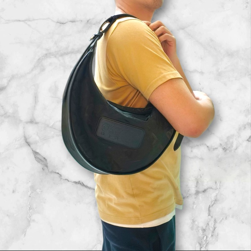 【全新】㊣✨Kenzo✨高田賢三 皮革 帆布 滿版 半月包 腋下包 肩背包 斜背包/二手精品/二手包/保證正品-35