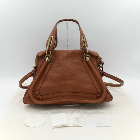 Chloé 蔻依 Paraty 中款 焦糖色 肩背包 手提包 兩用包