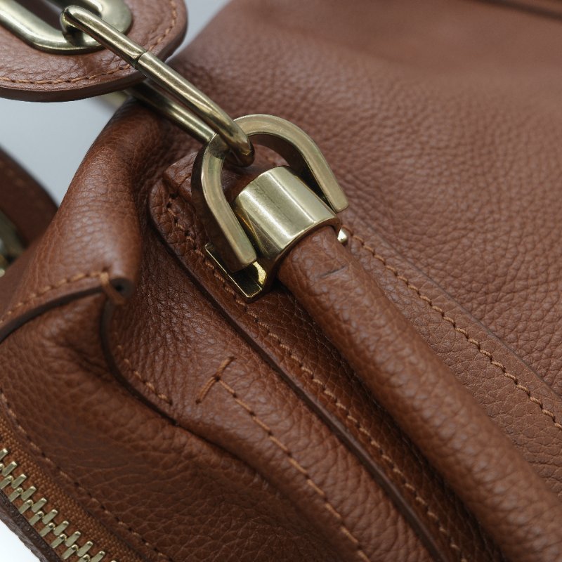 Chloé 蔻依 Paraty 中款 焦糖色 肩背包 手提包 兩用包-11