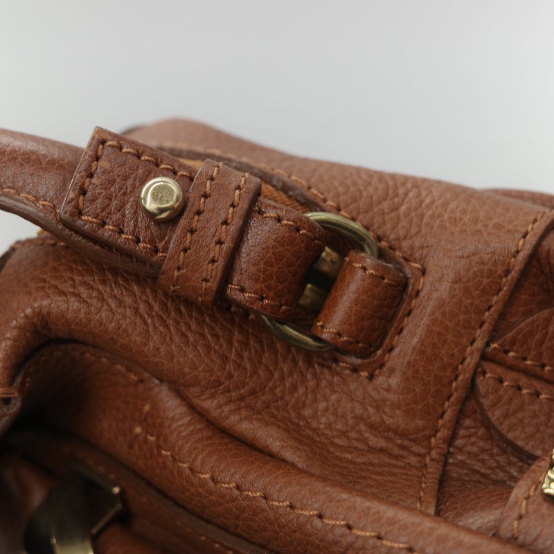 Chloé 蔻依 Paraty 中款 焦糖色 肩背包 手提包 兩用包-21