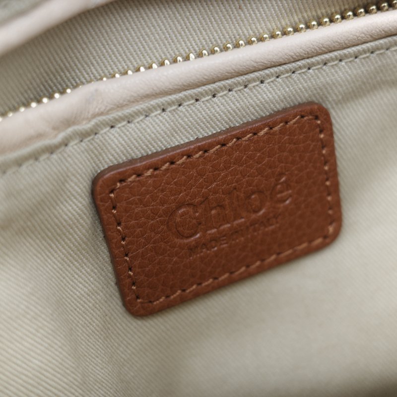 Chloé 蔻依 Paraty 中款 焦糖色 肩背包 手提包 兩用包-34