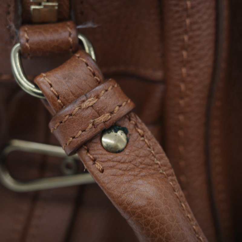 Chloé 蔻依 Paraty 中款 焦糖色 肩背包 手提包 兩用包-38