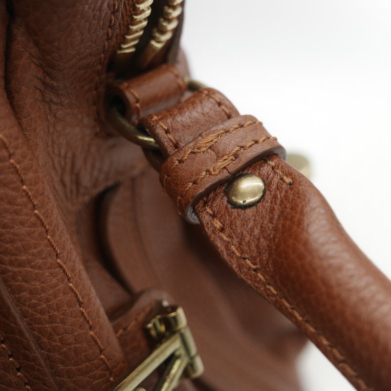 Chloé 蔻依 Paraty 中款 焦糖色 肩背包 手提包 兩用包-39