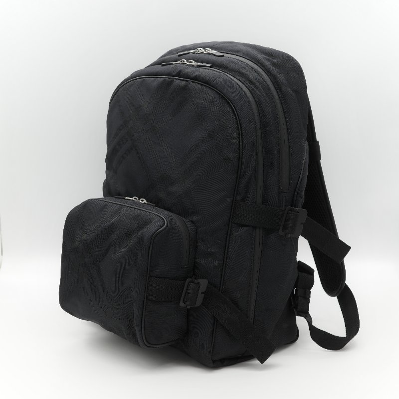 Burberry 博柏利 黑色尼龍 後背包 雙肩包-1