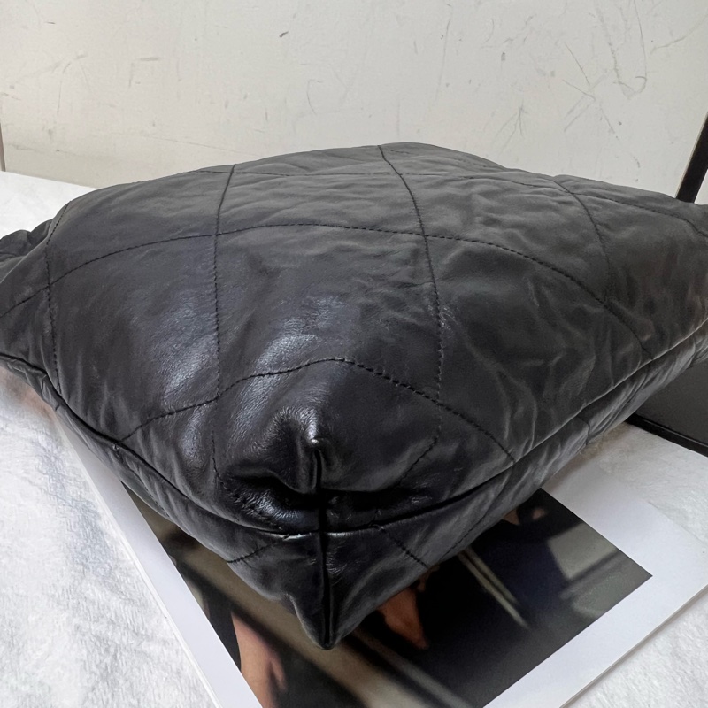 ෆ Chanel 22bag黑銀垃圾袋小號-20