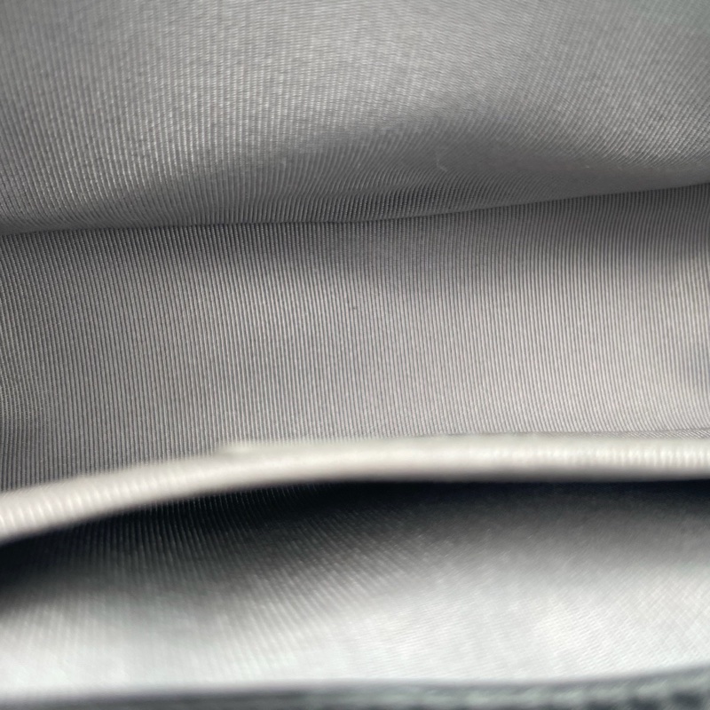 「JL精品代購」香奈兒黑銀羊皮外縫線leboy小號-33