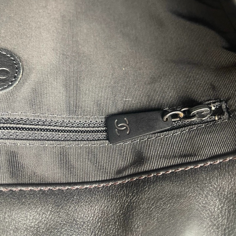 「JL精品代購」香奈兒So Black黑武士羊皮單肩斜挎托特包-22