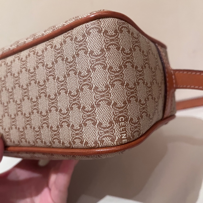 Celine 咖老花 凱旋門 vintage 古董包 中古包 稀有款 相機包 肩背包-8
