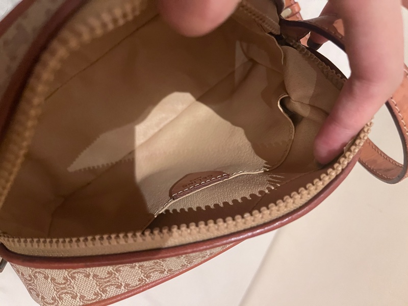 Celine 咖老花 凱旋門 vintage 古董包 中古包 稀有款 相機包 肩背包-10