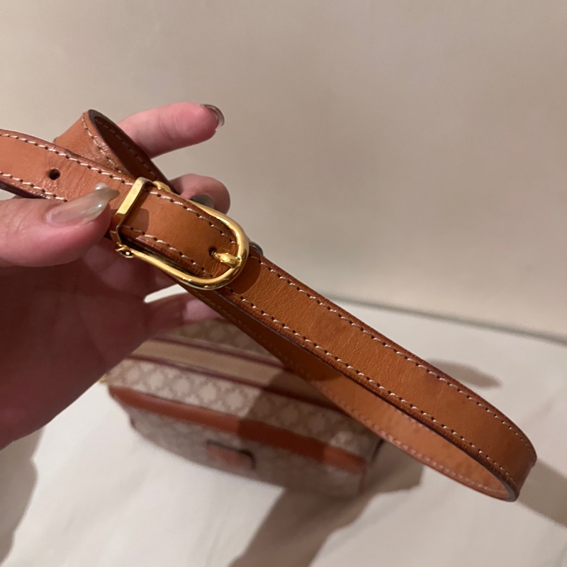 Celine 咖老花 凱旋門 vintage 古董包 中古包 稀有款 相機包 肩背包-13