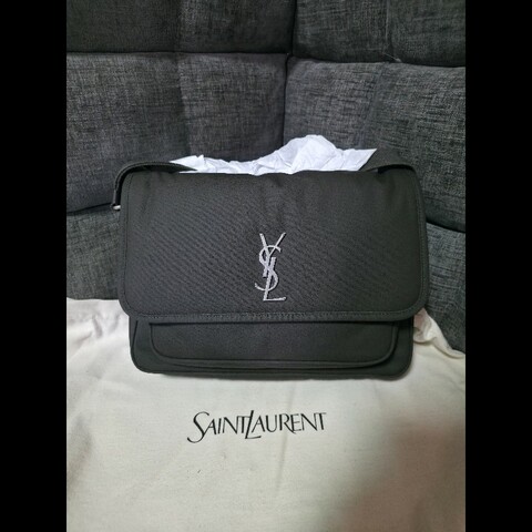 [全新] Saint Laurent YSL Niki 帆布斜揹包 墨綠色