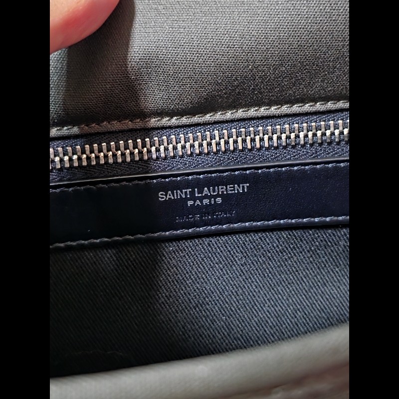 [全新] Saint Laurent YSL Niki 帆布斜揹包 墨綠色-4