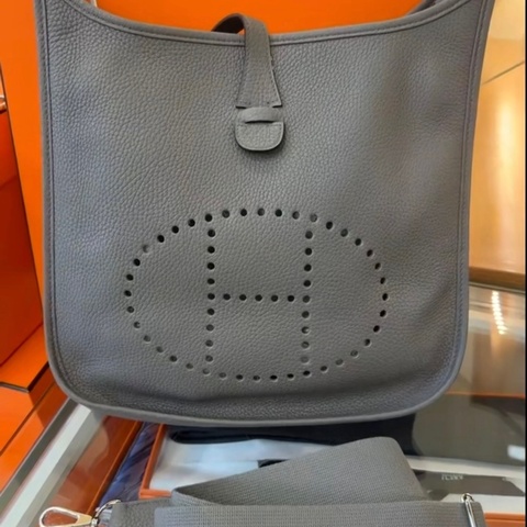 999新  Hermes愛馬仕 Evelyne29 錫器灰 X刻 很新～無瑕疵 五金超級新
