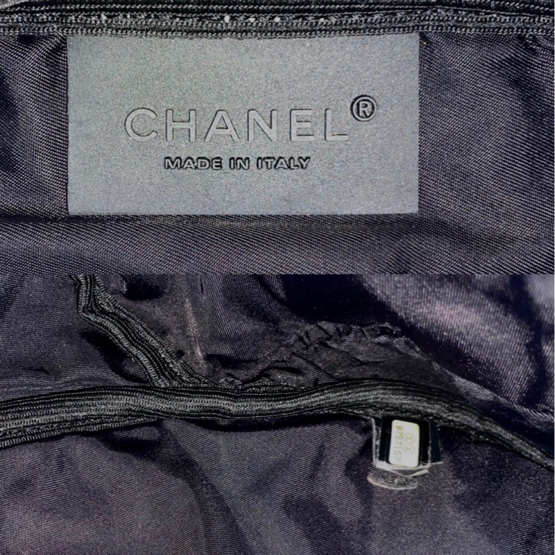 「JL精品代購」9新 Chanel黑白帆布Sports Line運動系列胸包腰包-9