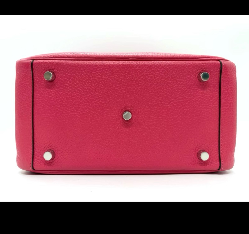 愛馬仕lindy26 tc皮 D刻 99新 極致粉銀扣-1