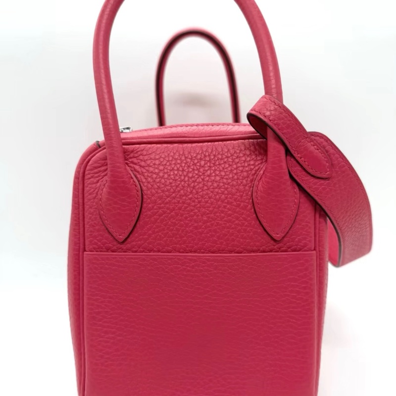 愛馬仕lindy26 tc皮 D刻 99新 極致粉銀扣-2