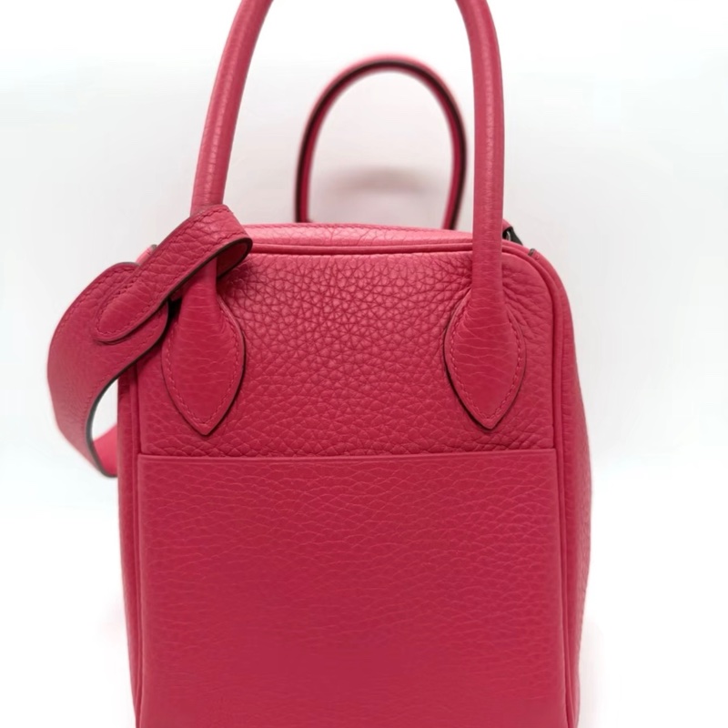 愛馬仕lindy26 tc皮 D刻 99新 極致粉銀扣-3