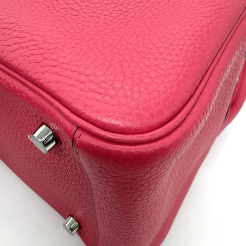 愛馬仕lindy26 tc皮 D刻 99新 極致粉銀扣-5