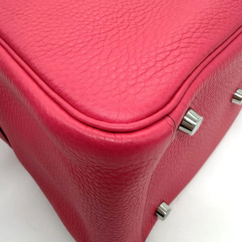 愛馬仕lindy26 tc皮 D刻 99新 極致粉銀扣-6