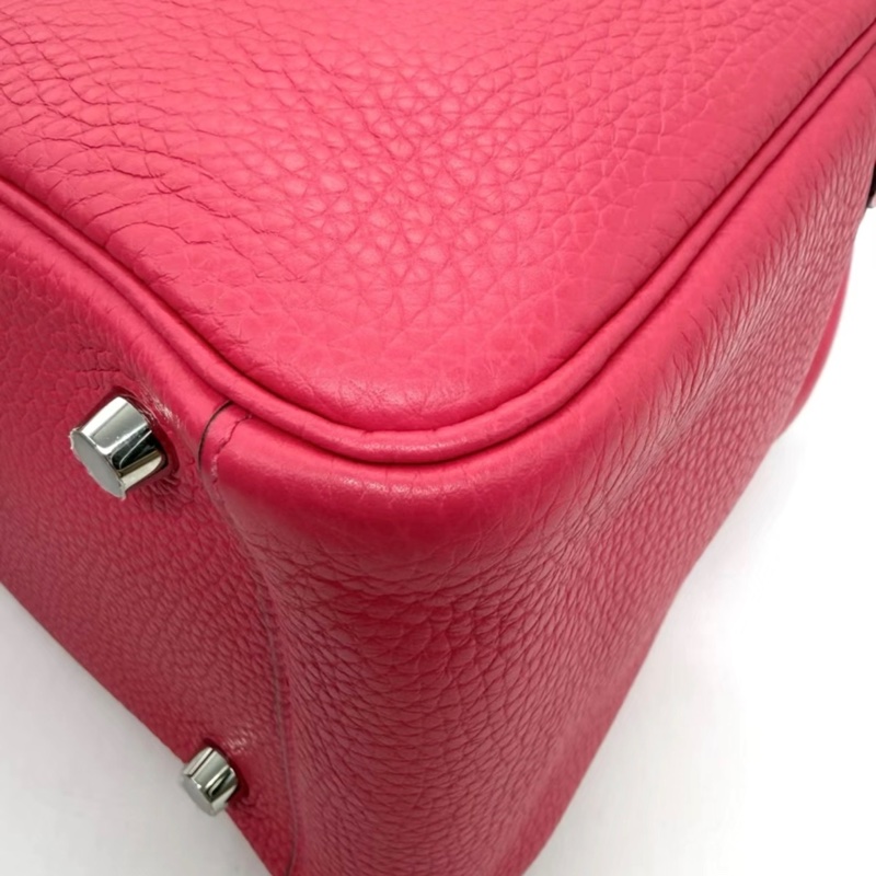 愛馬仕lindy26 tc皮 D刻 99新 極致粉銀扣-7