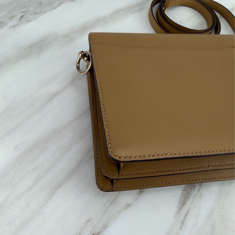 Hermès 愛馬仕 豬鼻子Mini Roulis 餅乾色金釦-4