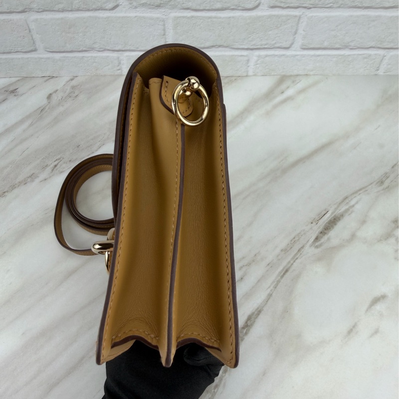 Hermès 愛馬仕 豬鼻子Mini Roulis 餅乾色金釦-6