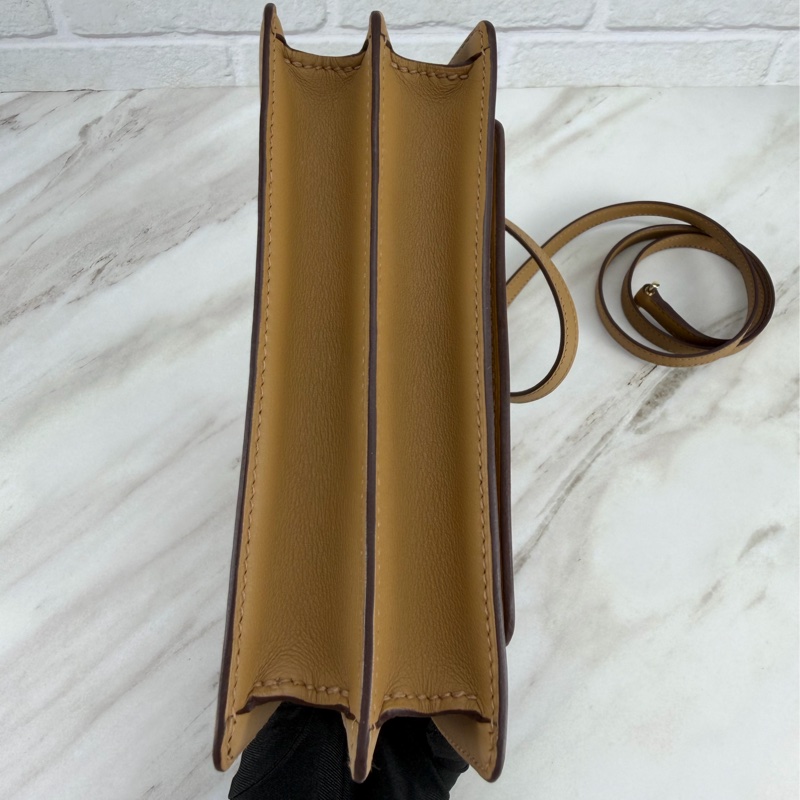 Hermès 愛馬仕 豬鼻子Mini Roulis 餅乾色金釦-8