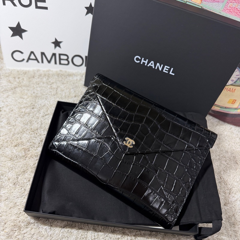 Chanel 26S 鱷魚壓紋手提包-0