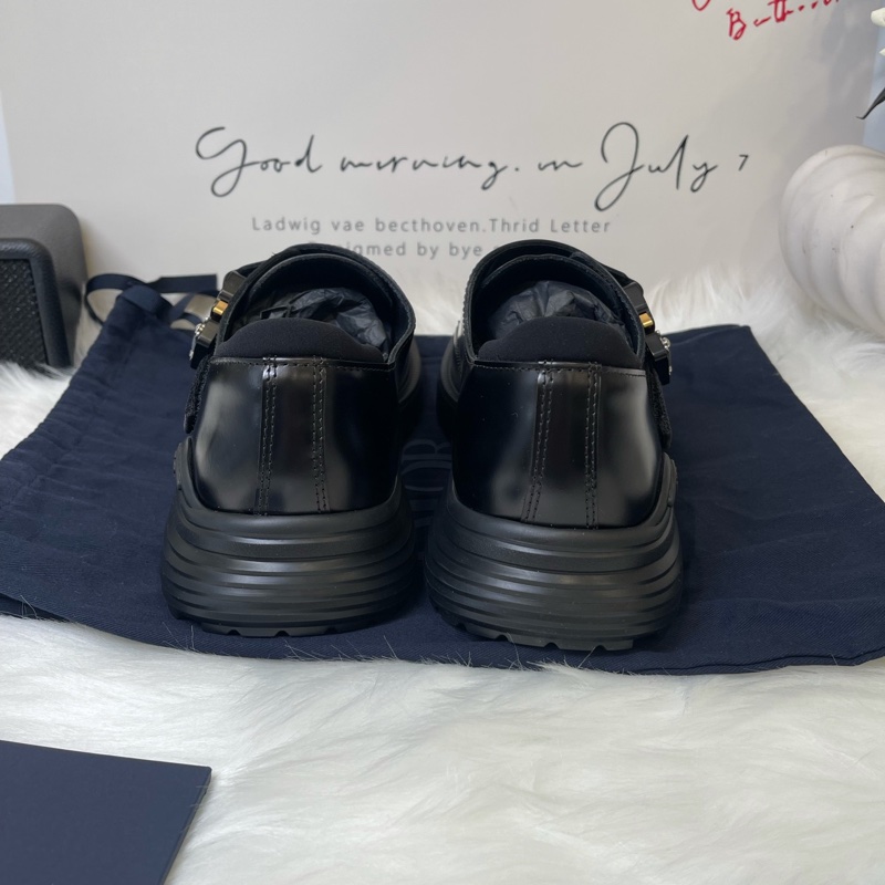 Dior 插銷扣黑色皮鞋-2
