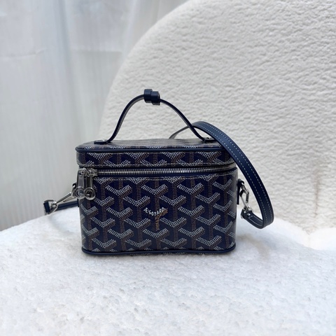 戈雅德小包 Goyard Muse Mini Vanity 海軍藍老花🧺化妝盒Vanity小包 AMAVANITYMUS
