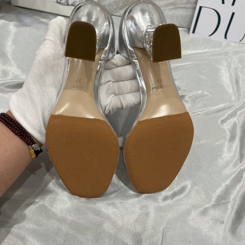 Miumiu 繆繆 珠光銀鑽高跟鞋 貼底-6