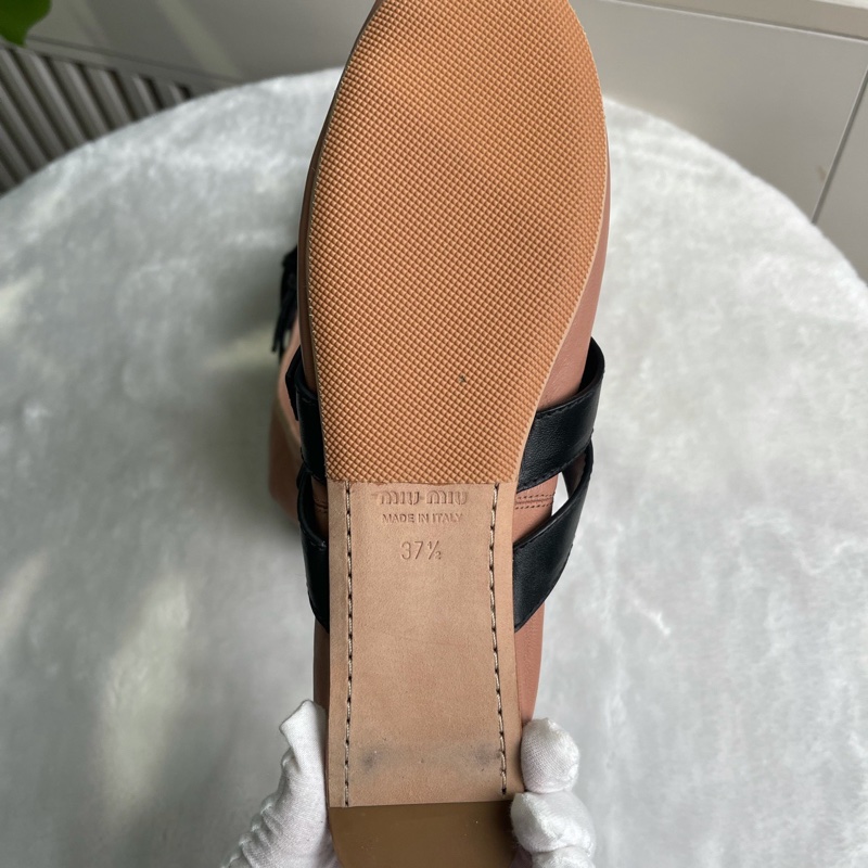 繆繆/miu miu 平底裸色 芭蕾舞鞋 (已貼底-5