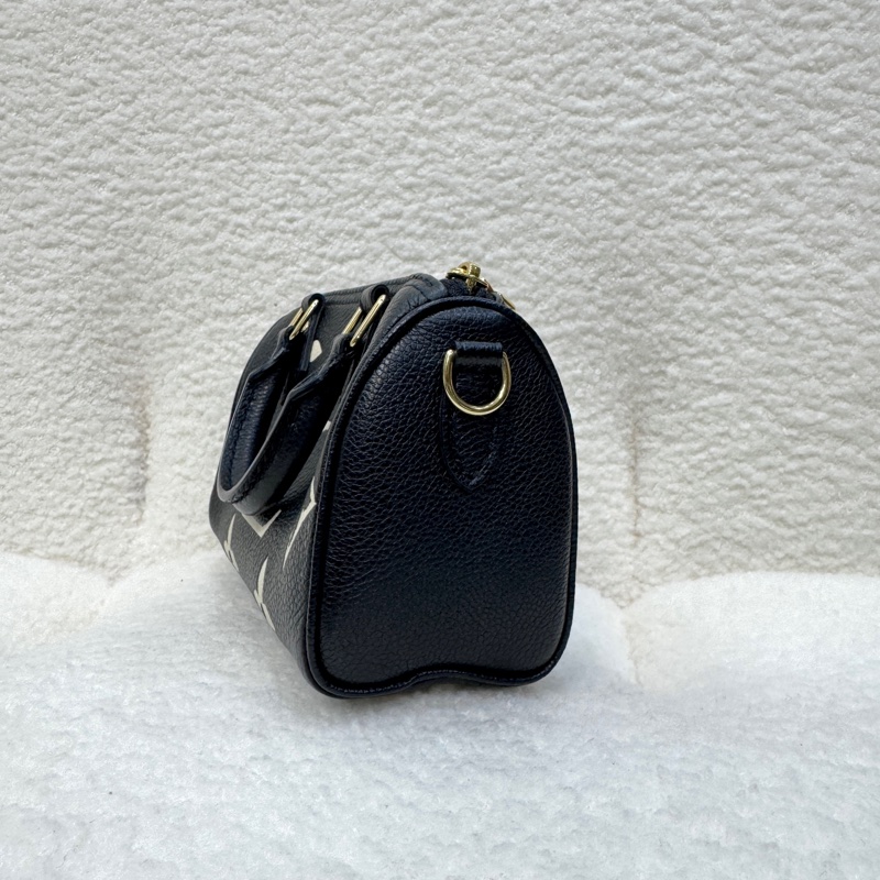 路易威登Nano Speedy LV黑拼米牛皮🖤迷你波士頓包 斜背手提兩用款 M81456-9