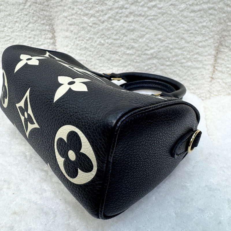 路易威登Nano Speedy LV黑拼米牛皮🖤迷你波士頓包 斜背手提兩用款 M81456-12