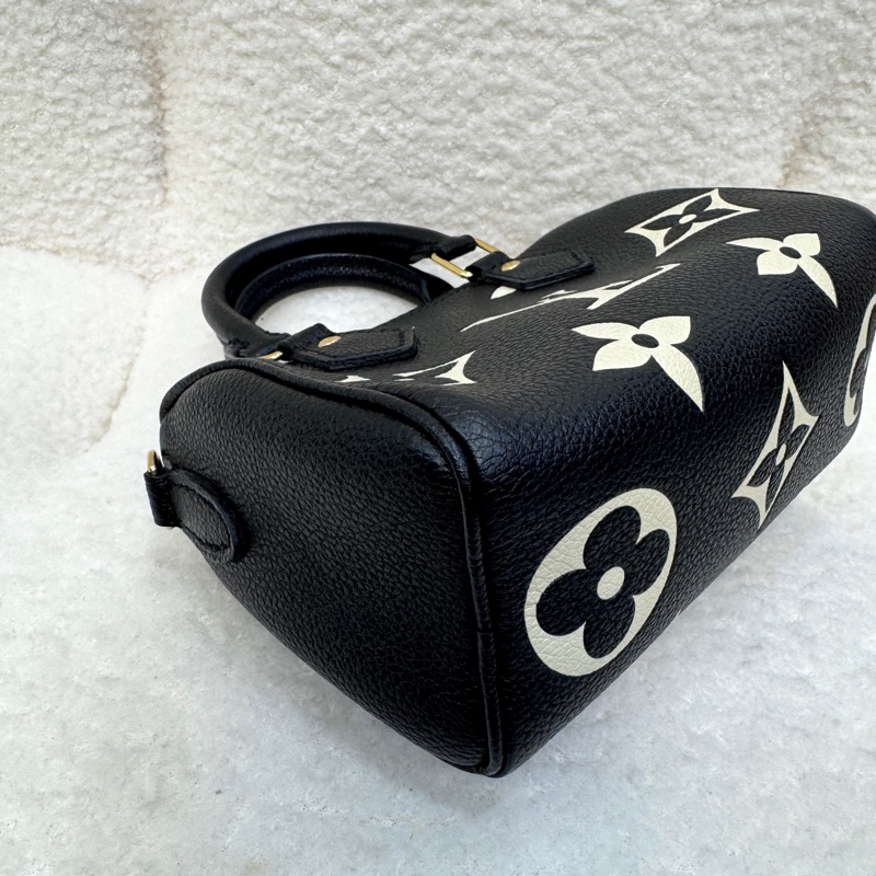 路易威登Nano Speedy LV黑拼米牛皮🖤迷你波士頓包 斜背手提兩用款 M81456-13