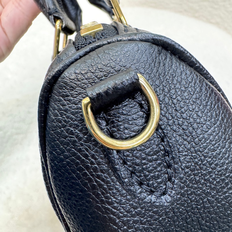 路易威登Nano Speedy LV黑拼米牛皮🖤迷你波士頓包 斜背手提兩用款 M81456-18