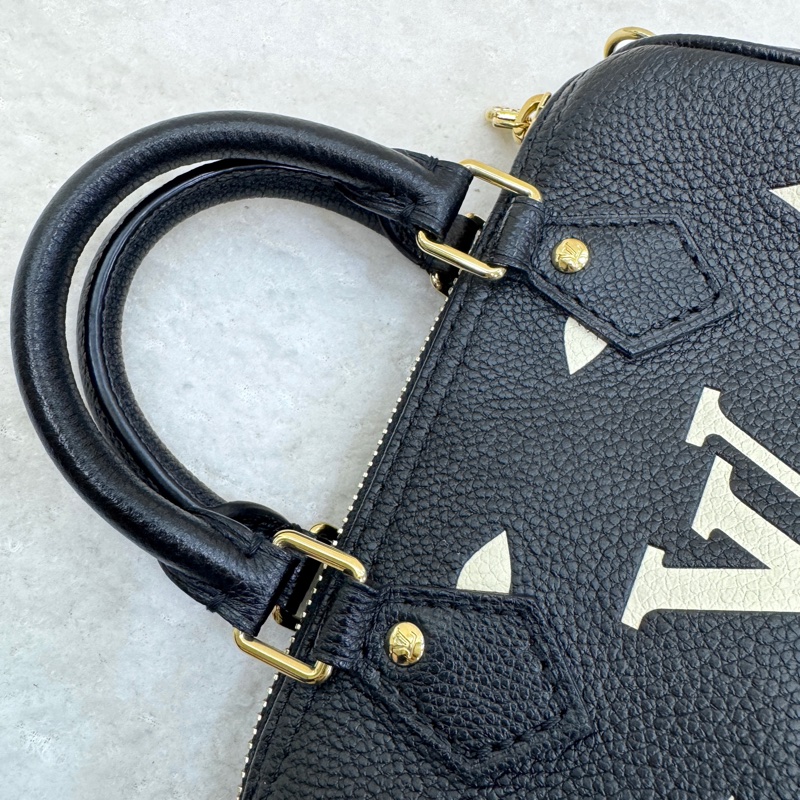 路易威登Nano Speedy LV黑拼米牛皮🖤迷你波士頓包 斜背手提兩用款 M81456-21