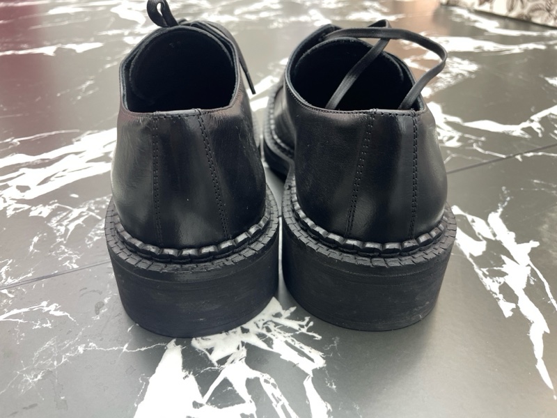 Miu miu/繆繆 25新款系帶布洛克單鞋英倫真皮圓頭百搭德比鞋-2