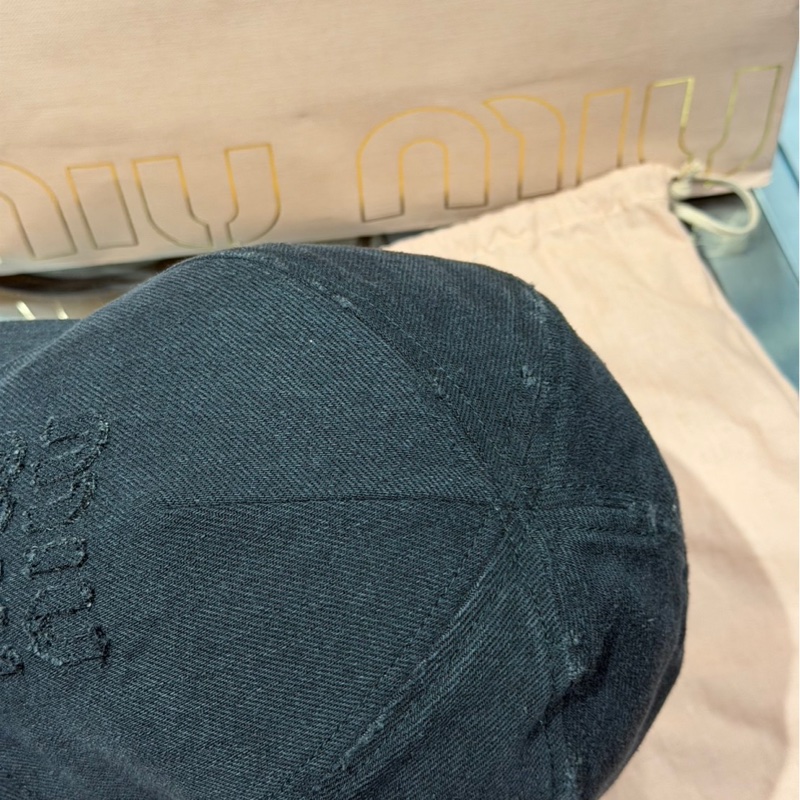 全新🌟Miu Miu 黑牛仔棒球帽|Classic Trend CT精品|台北東區實體-3